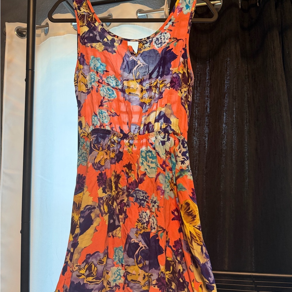 Floral Sleeveless Dress - Multicolor